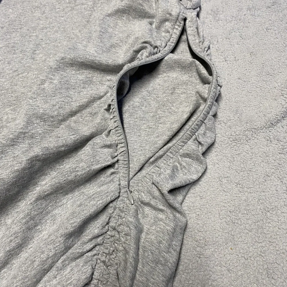 Veronica Beard Dress Small Grey Brompton Stretch Side Ruching Asymmetrical Midi‎